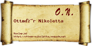 Ottmár Nikoletta névjegykártya